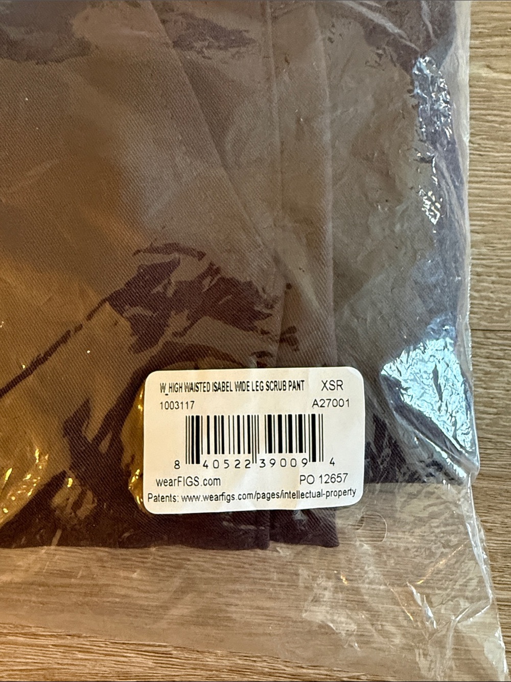 NWT Figs Espresso Isabel High-Waisted Wide-Leg Scrub Pants - Picture 4 of 9